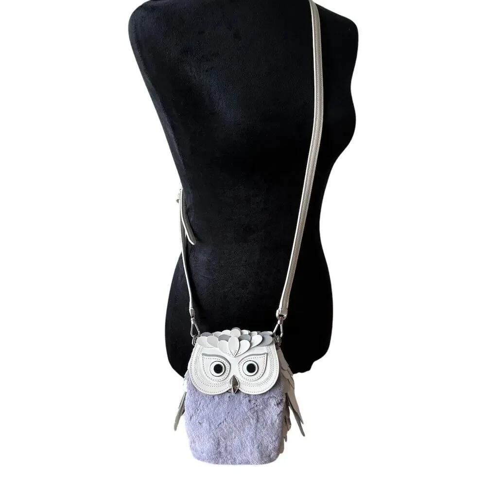 Kate Spade Kate Spade Hoot Gray 3D Owl Crossbody Bag Novelty Limited Edition